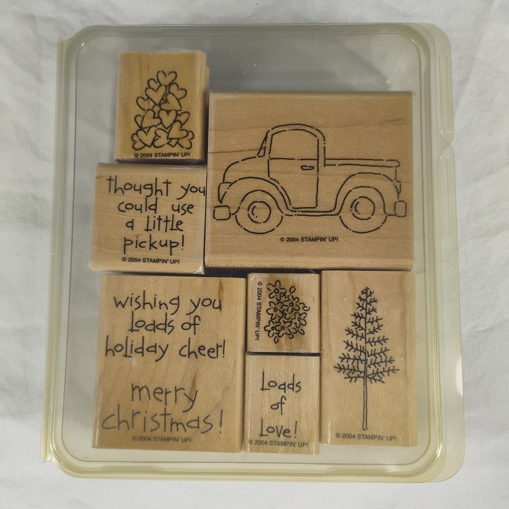Stampin Up! 2004 Vintage Stamp Crafting 7pc Set Mixed Themes New